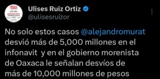 Ulises Ruiz lanza acusación directa contra Alejandro Murat: “Desvió más de 15 mil millones y encabeza el cártel del despojo”