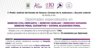 Convoca Poder Judicial del Estado a Diplomados Especializados ciclo académico 2025-2026