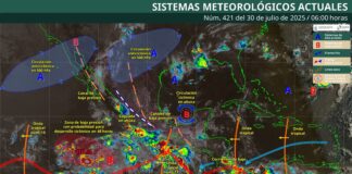 Pronostican tormentas puntuales fuertes por la tarde en gran parte del territorio oaxaqueño