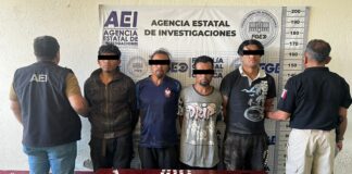 Detienen a cuatro hombres por narcomenudeo en la Villa de Etla