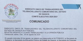 Acusa SUTTEBCEO incumplimiento de Delfina Guzmán