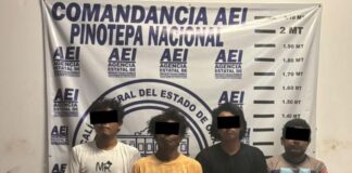 Operativo “Sable” en Pinotepa: cuatro detenidos y droga asegurada