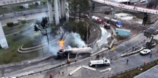 Sube a 5 el número de muertos por explosión de pipa en Puente de La Concordia
