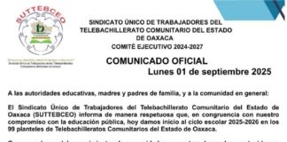 SUTTEBCEO inicia ciclo escolar 2025-2026 a pesar de que no se resolvieron sus demandas laborales