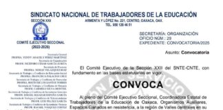 Magisterio convoca a la movilización por visita de Sheinbaum