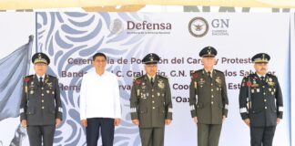 Asiste Gobernador de Oaxaca a la ceremonia de posesión de nuevo Coordinador Estatal de la Guardia Nacional