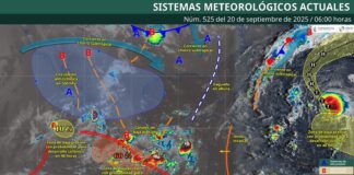 Continuarán lluvias fuertes con tormentas en la Costa, Istmo, Sierra Sur y algunos sectores de la Mixteca