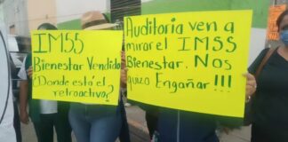 Sindicalistas del IMSS Bienestar bloquean calles del centro de Oaxaca; reclaman pago de salarios atrasados