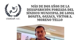 A más de dos años y medio, sin avances en la desaparición del síndico de Loma Bonita