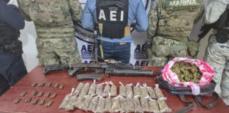 Aseguran lanza granadas, “cuerno de chivo” y droga tras operativo en la Costa