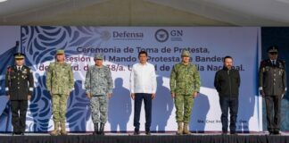 Atestigua Salomón Jara toma de posesión del nuevo comandante de coordinación de la Guardia Nacional en Oaxaca