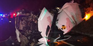 Muere mujer y cuatro resultan lesionados en choque en super carretera Oaxaca–Puerto Escondido
