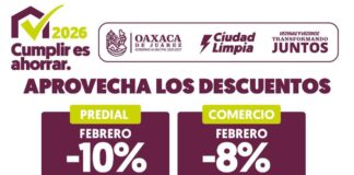 Oaxaca de Juárez invita a aprovechar los descuentos de “Cumplir es Ahorrar 2026”