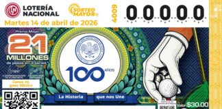 Lanzan billete de lotería por los 100 años de la Federación Mexicana de Golf