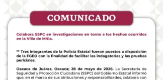 Tres policías estatales a disposición de la Fiscalía por represión en Mitla