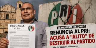 PRI en Oaxaca se desmorona: Martín Vásquez renuncia y acusa a “Alito” de convertir al partido en una franquicia decadente
