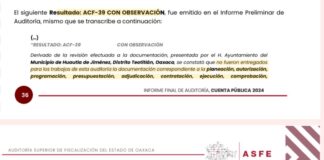 Observan posible daño patrimonial por más de 20.5 millones en Huautla de Jiménez